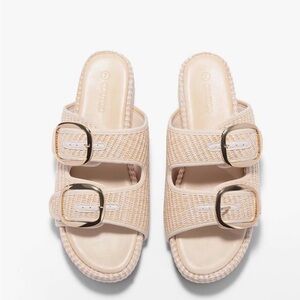 Amazon Cream Double Buckle Sandals